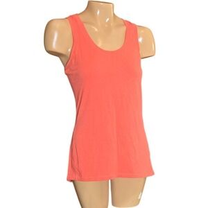 Calia by Carrie Underwood Womens Tank Top Coral Small Lace Racerback Athleisure